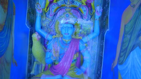 Buddha statue with four arms Video stock 107213063