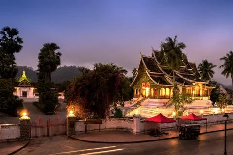 Buddha statue hall Stock Photos