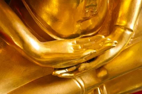 Buddha statue hands Stock Photos