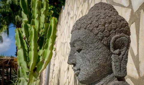 Buddha statue head Stock Photos