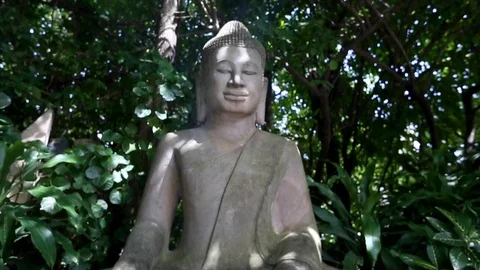 Buddha Statue with Incense Stock Footage 87925632
