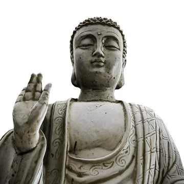 Buddha statue isolated on white background Stock Illustration