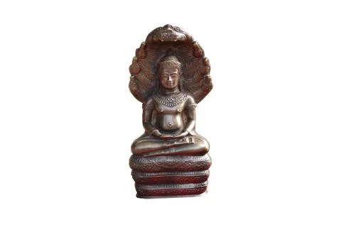Buddha statue on isolated white Stock Photos