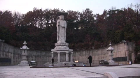 Buddha statue, Korea Stock Footage 291374