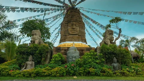 Buddha statue monument Stock Footage 98764347