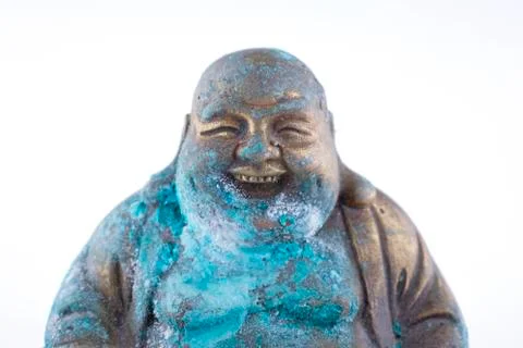 Buddha statue with patina Stock Photos