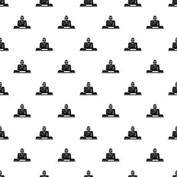 Buddha statue pattern Illustrazione stock