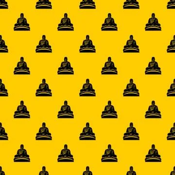 Buddha statue pattern Stock Illustration