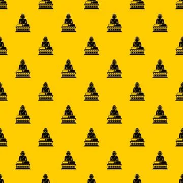 Buddha statue pattern vector Illustrazione stock