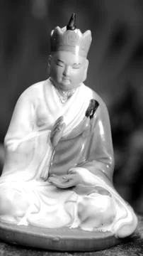 Buddha Statue P&amp;B 库存照片