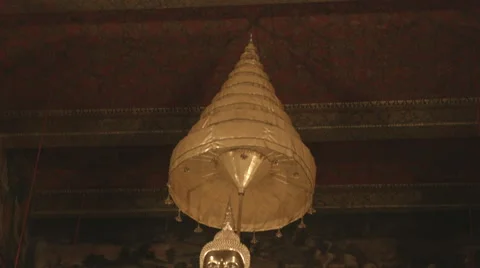 Buddha Statue in the preaching hall, Wat Pho, Bangkok,Thailand Stock Footage 48437934