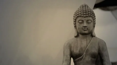 Buddha statue at sea (Dolly) Stock Footage 33656564