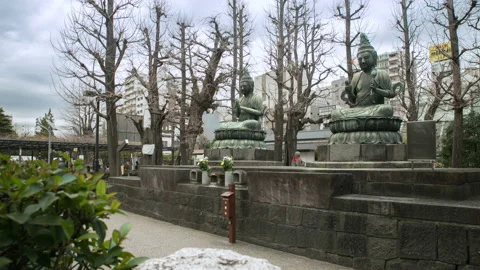 Buddha Statue, Senso-Ji Temple Timelapse slider Stock Footage 238963741