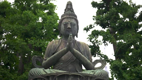 Buddha statue at Senso-ji Temple, tokyo. Video stock 276883387