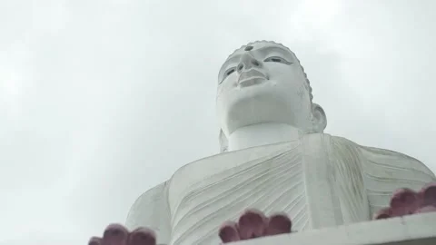 A Buddha statue, temple in Kandy | Srí lanka Stock Footage 167120023
