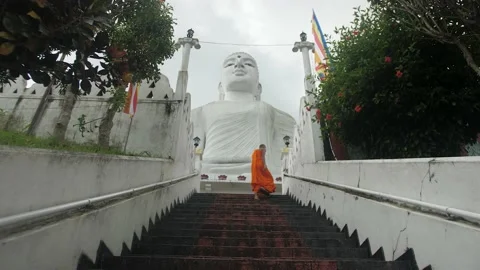 A Buddha statue, temple in Kandy | Srí lanka Video stock 167120034
