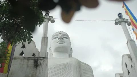 A Buddha statue, temple in Kandy | Srí lanka Video stock 167120039