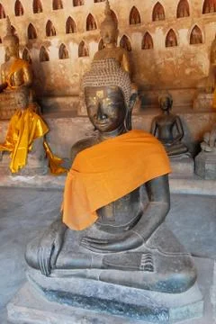 Buddha statue in temple Stock Photos
