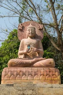 Buddha statue in temple Stock Photos