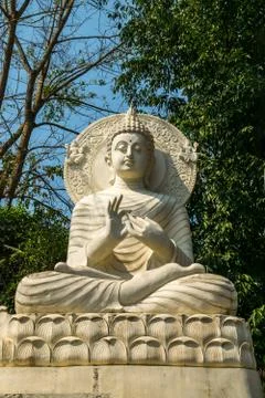 Buddha statue in temple Stock Photos
