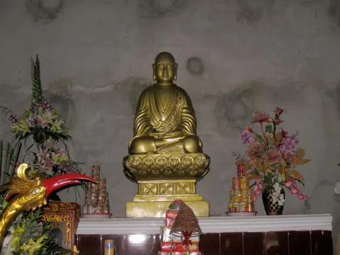 Buddha statue at the temple Stock Photos