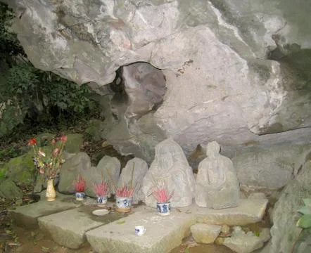 Buddha statue at the temple Stock Photos