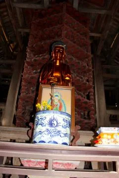 Buddha statue at the temple Stock Photos