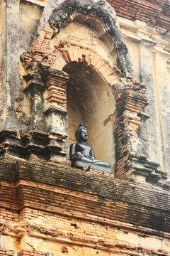 Buddha statue in temple Stock Photos