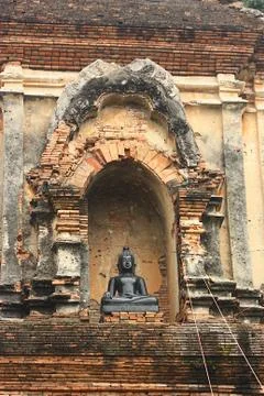 Buddha statue in temple Stock Photos