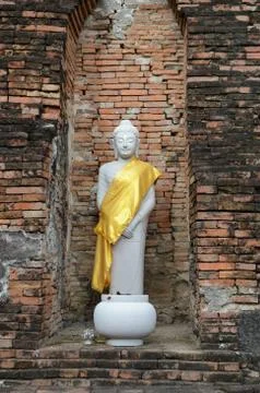 Buddha Statue in Temple Stock Photos