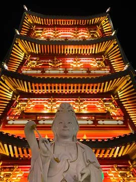 Buddha statue at temple Stock Photos