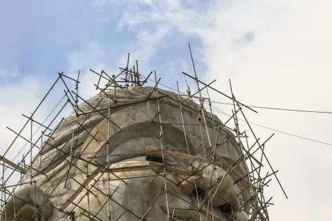 Buddha statue under construction Stock Photos