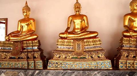 Buddha statue at Wat Arun, Bangkok Thailand Stock Footage 36332980