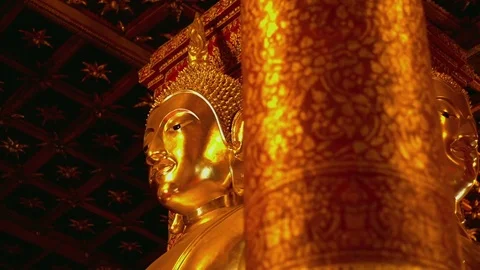 Buddha Statue at Wat Phumin 02 Video stock 76086970