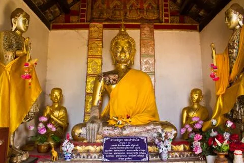 Buddha statue in wat prabattakpha Photos