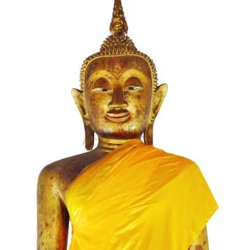 Buddha statue on white background Stock Photos