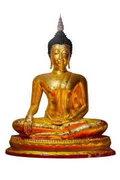Buddha statue on white background Stock Photos