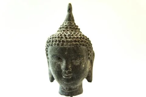 Buddha statue on white Stock Photos