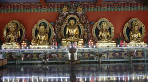 Buddha statues inside old monastery Stock-Footage 60207191