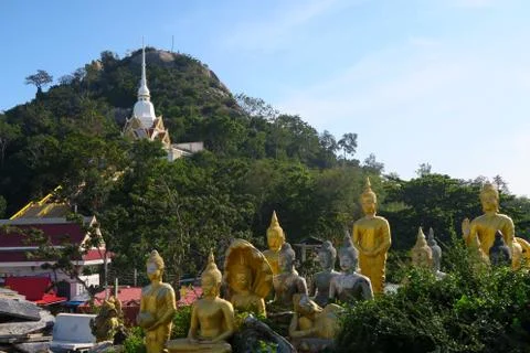 Buddha statues at the temple, monkey mountain Stock Photos