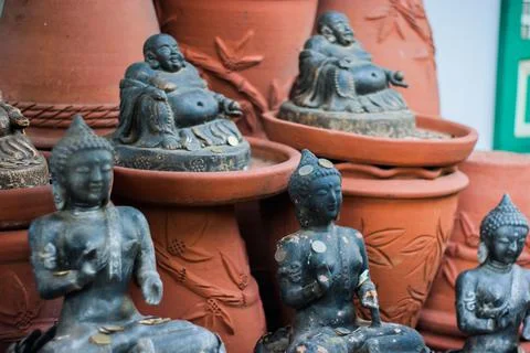 The Buddha statuettes Foto stock