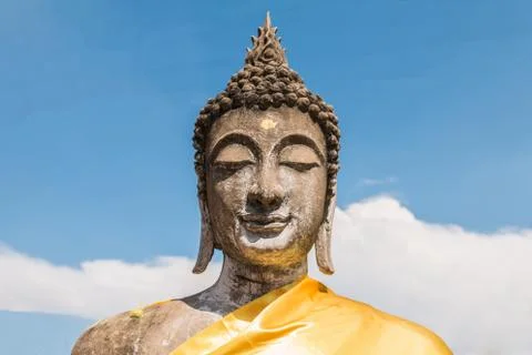Buddha status at wat yai chaimongkol, ayutthaya, thailand Stock Photos