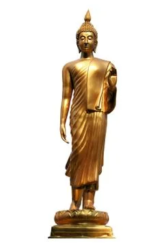 Buddha in the temple blessing Stock Photos