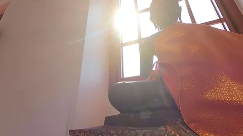 Buddha in temple Stock Footage 293617651