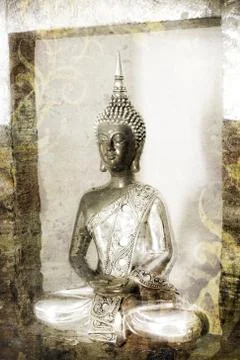 Buddha with texture Stock Photos