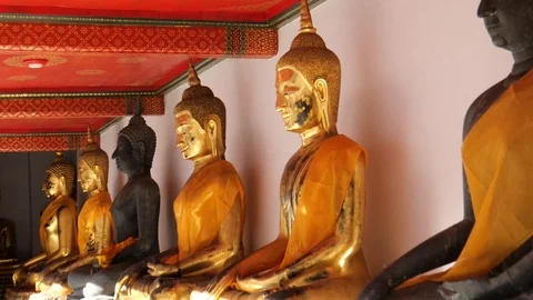 Buddha in Thai Temple Stock-Footage 118271889
