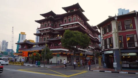 Buddha Tooth Relic Temple And Museum On South Bridge Road In Singapore Stock Footage 114868065