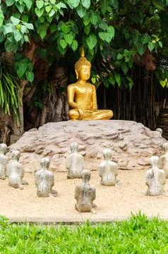 Buddha under the bo tree Stock Photos