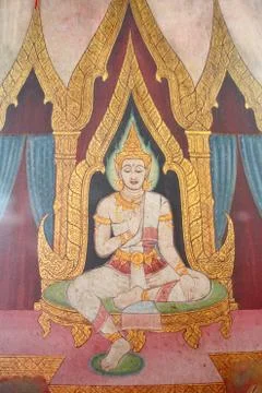 Buddha on the wall Stock Photos