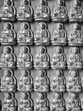 Buddha wall 스톡 사진